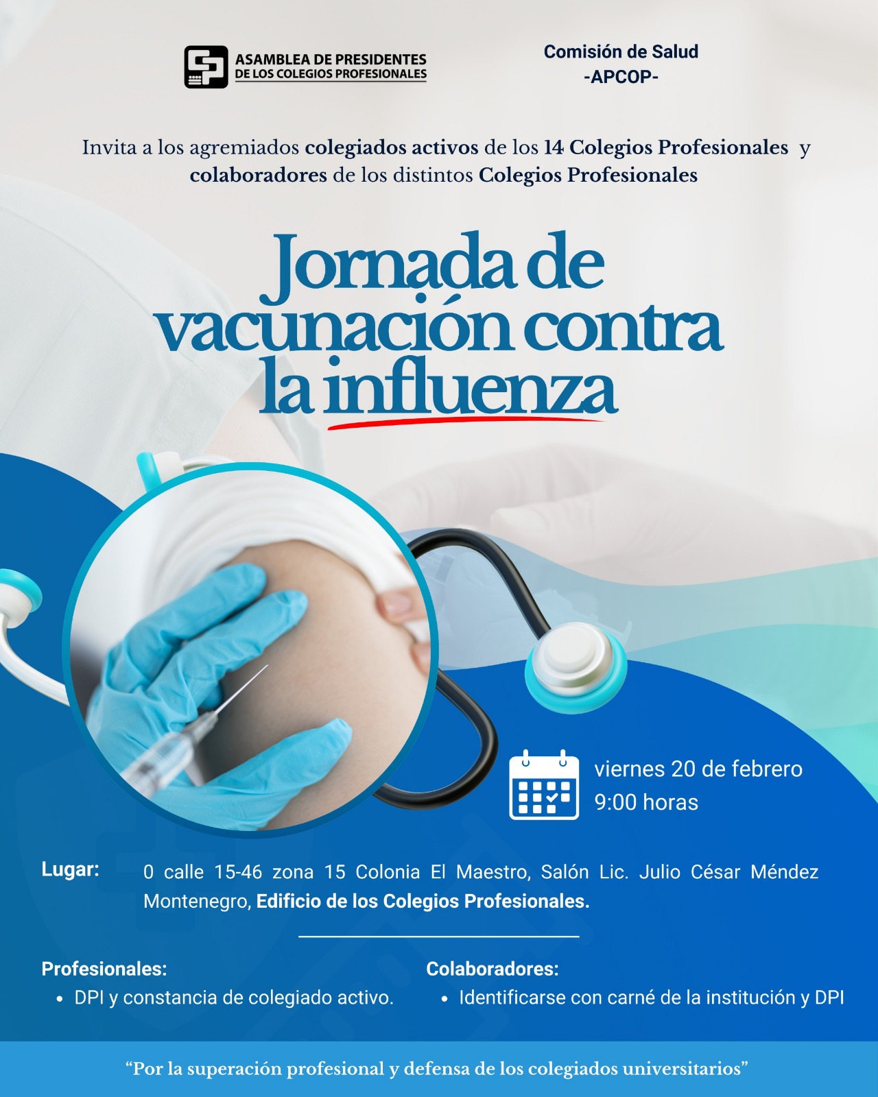 Jornada de Vacunación Contra la Influenza