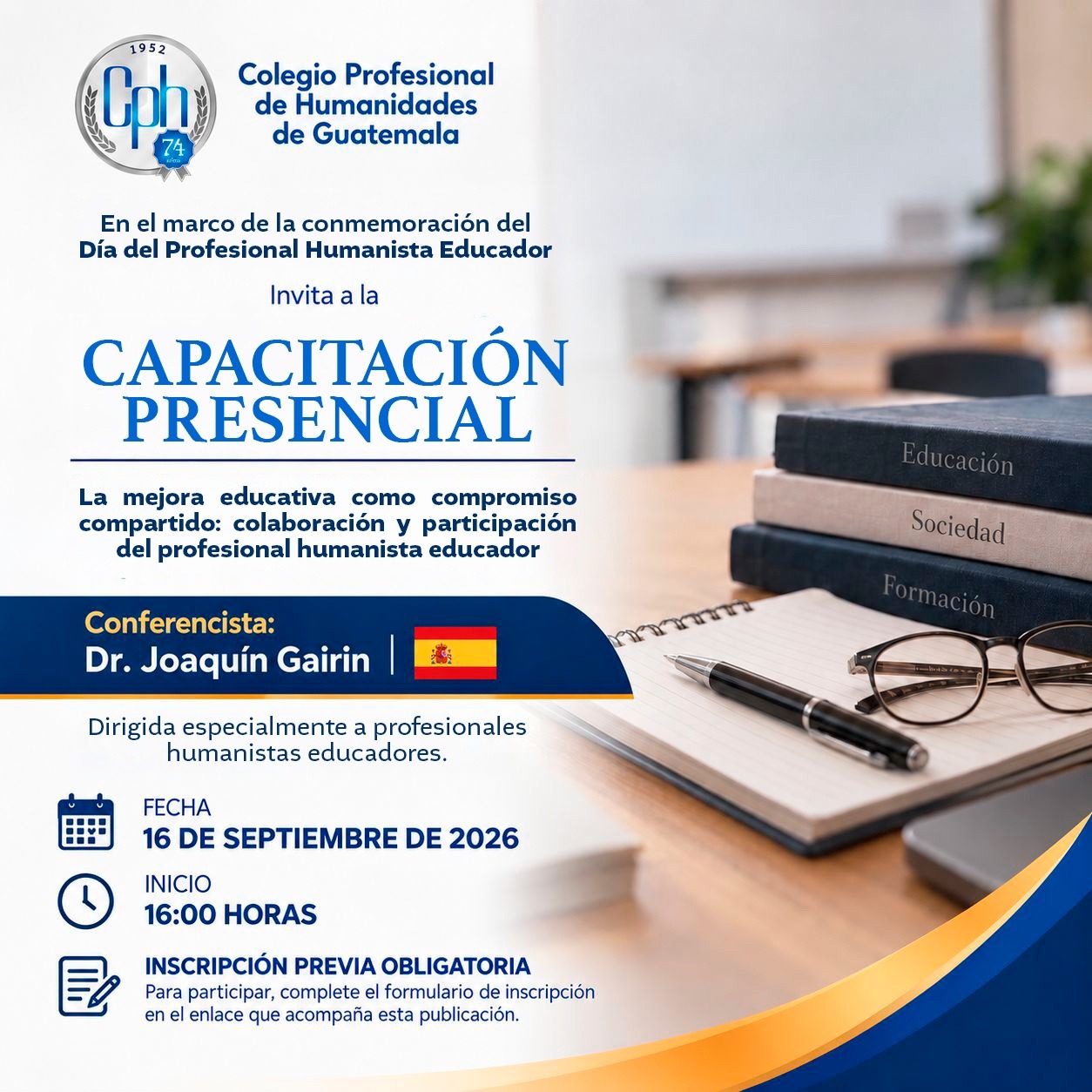 Capacitación presencial: “La mejora educativa como compromiso compartido”